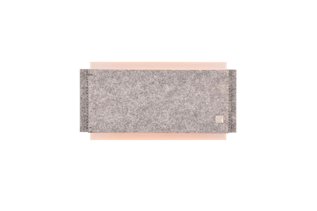 LED-WANDLEUCHTE   - Grau/Nickelfarben, KONVENTIONELL, Textil/Metall (15/30/8cm) - Cinque