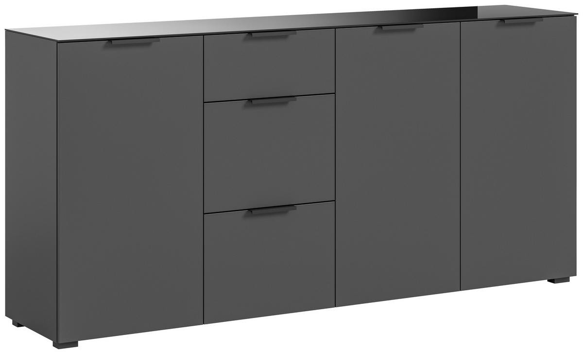 SIDEBOARD  in 179/86/40 cm  - Anthrazit, Design, Glas/Holzwerkstoff (179/86/40cm) - Livetastic