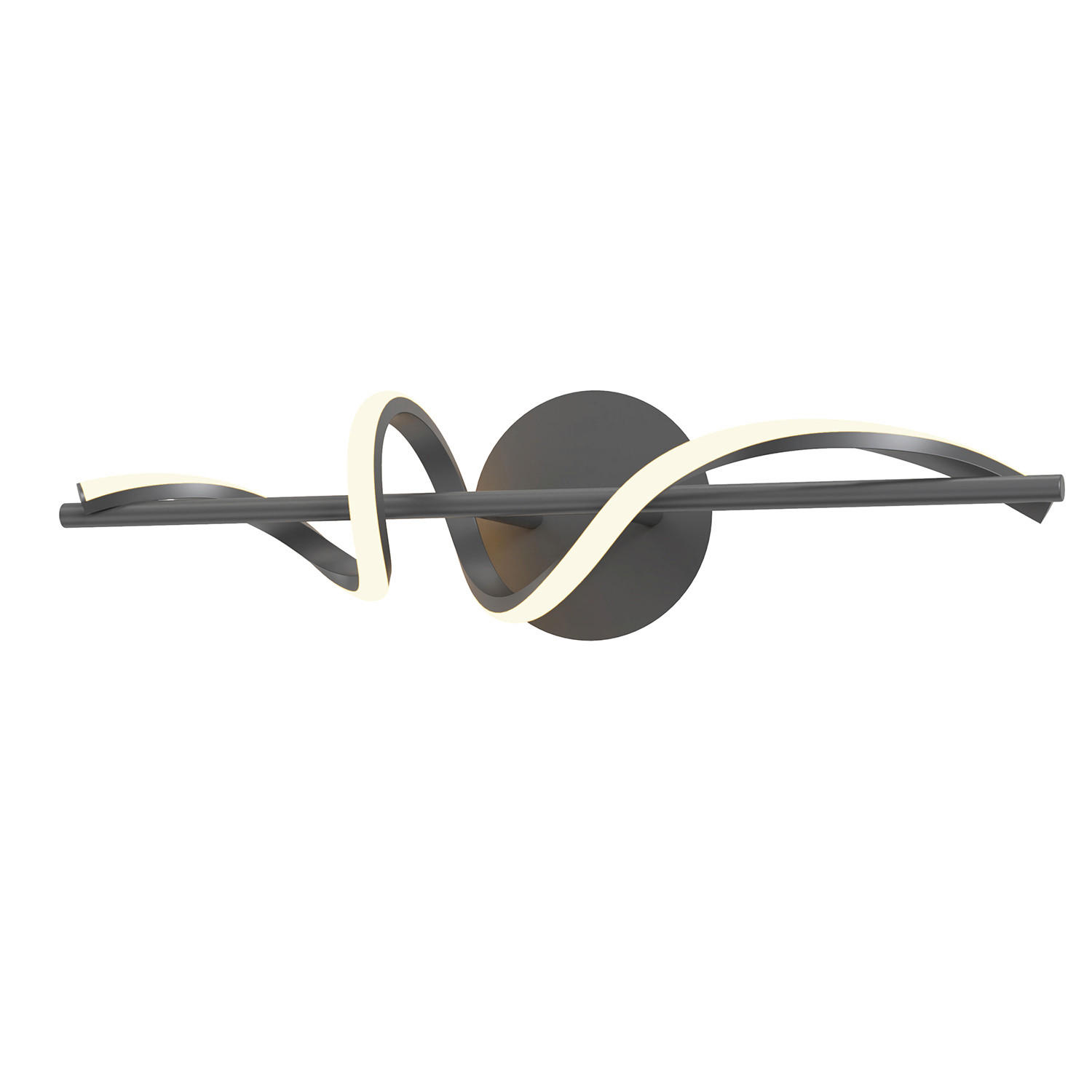 LED-WANDLEUCHTE 34/8/6 cm   - Schwarz Hochglanz, Design, Metall (34/8/6cm)