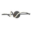 LED-WANDLEUCHTE 34/8/6 cm   - Schwarz Hochglanz, Design, Metall (34/8/6cm)