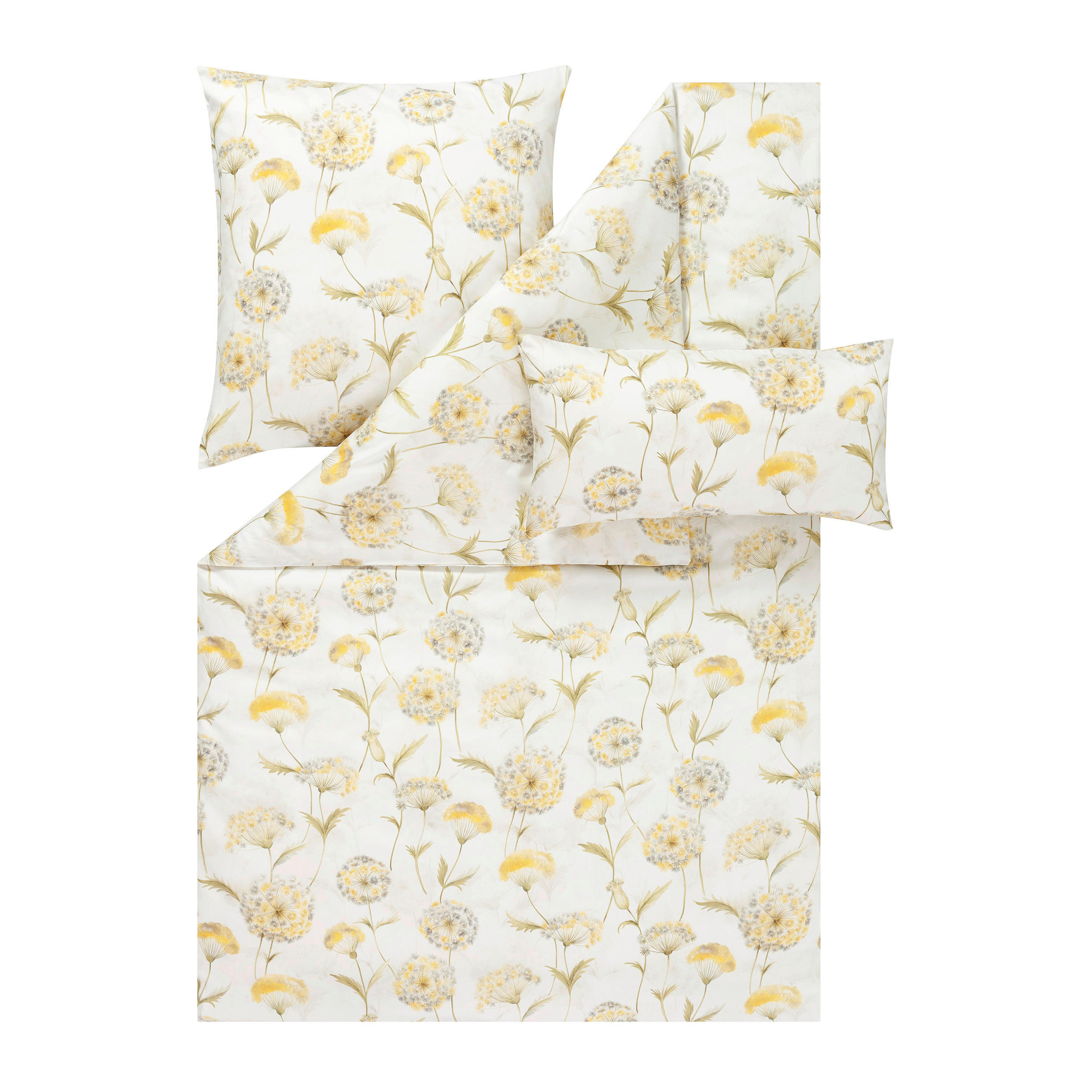 BETTWÄSCHE Atelier Makosatin 135/200 cm  - Gelb, Design, Textil (135/200cm) - Estella