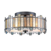 DECKENLEUCHTE Quoizel 16,5/35,6 cm  - Schwarz, Design, Glas/Metall (16,5/35,6cm) - Elstead Lighting