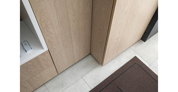 GARDEROBE 10-teilig in 250/233/59 cm - Eichefarben/Weiß, Design, Holzwerkstoff/Textil (250/233/59cm) - Moderano
