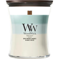 VONNÁ SVÍČKA  - bílá/čiré, Basics, parafín/sklo (10/11,4/10cm) - WoodWick
