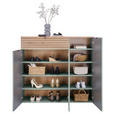 SCHUHSCHRANK 136/125/41 cm  - Schwarz/Eiche Artisan, MODERN, Holzwerkstoff/Metall (136/125/41cm) - Voleo