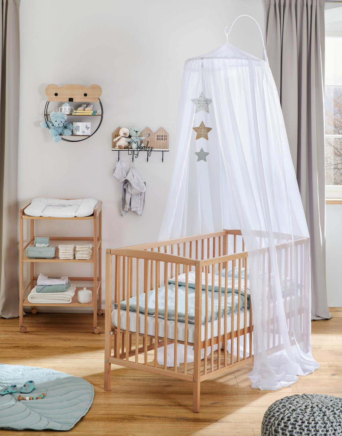 WICKELKOMMODE Naturfarben  - Naturfarben, Basics, Holz (54/90/70cm) - My Baby Lou