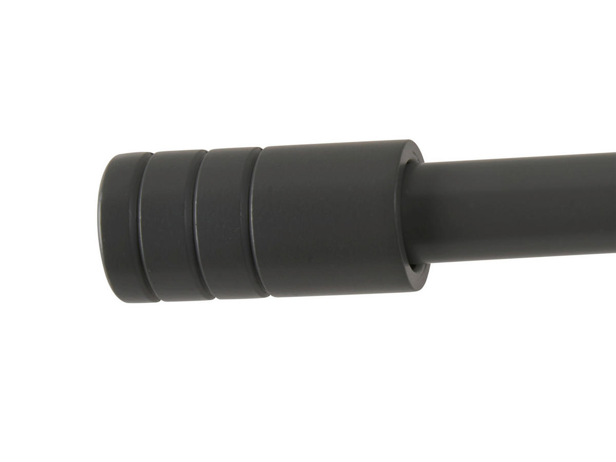 VORHANGSTANGENSET 120 cm  - Dunkelgrau, Basics, Metall (120cm)