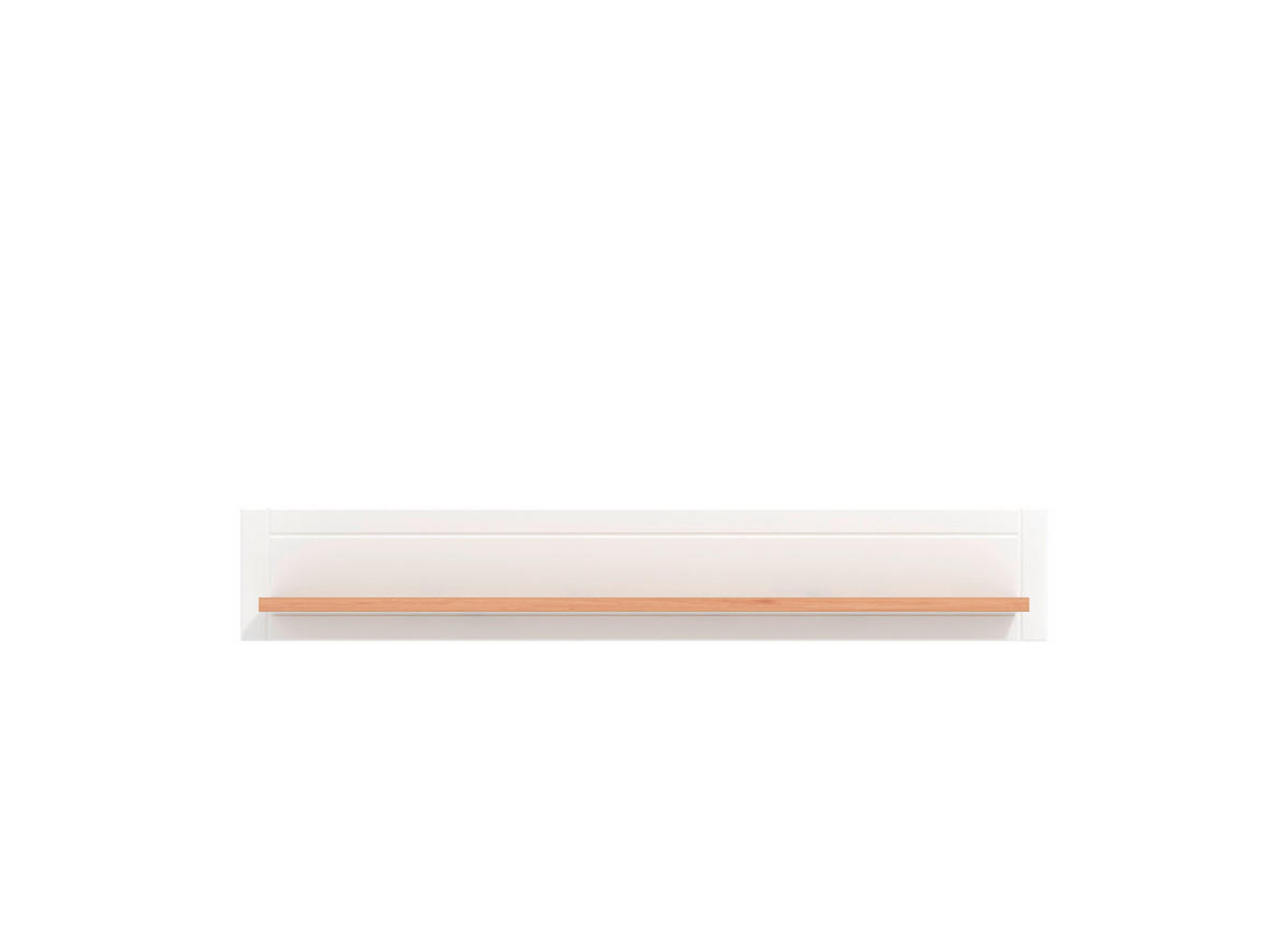 NÁSTĚNNÝ REGÁL, bílá, dub artisan, 146/24/20 cm - bílá/dub artisan, Basics, kompozitní dřevo (146/24/20cm) - Landscape
