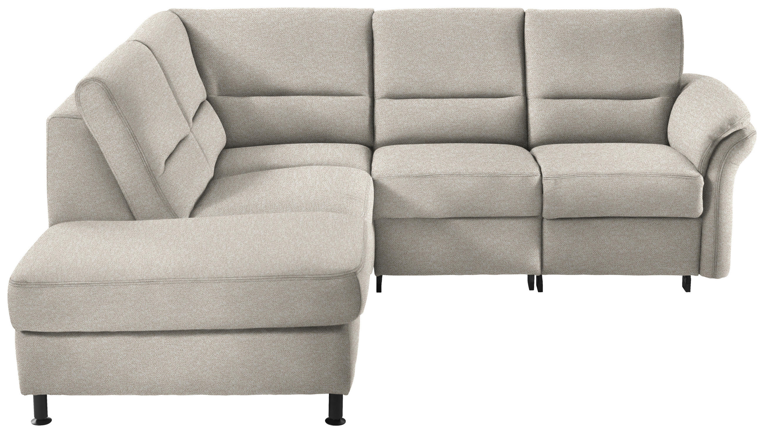 HÖRNSOFFA i flatväv beige  - beige/svart, Modern, metall/textil (203/227cm) - Beldomo System