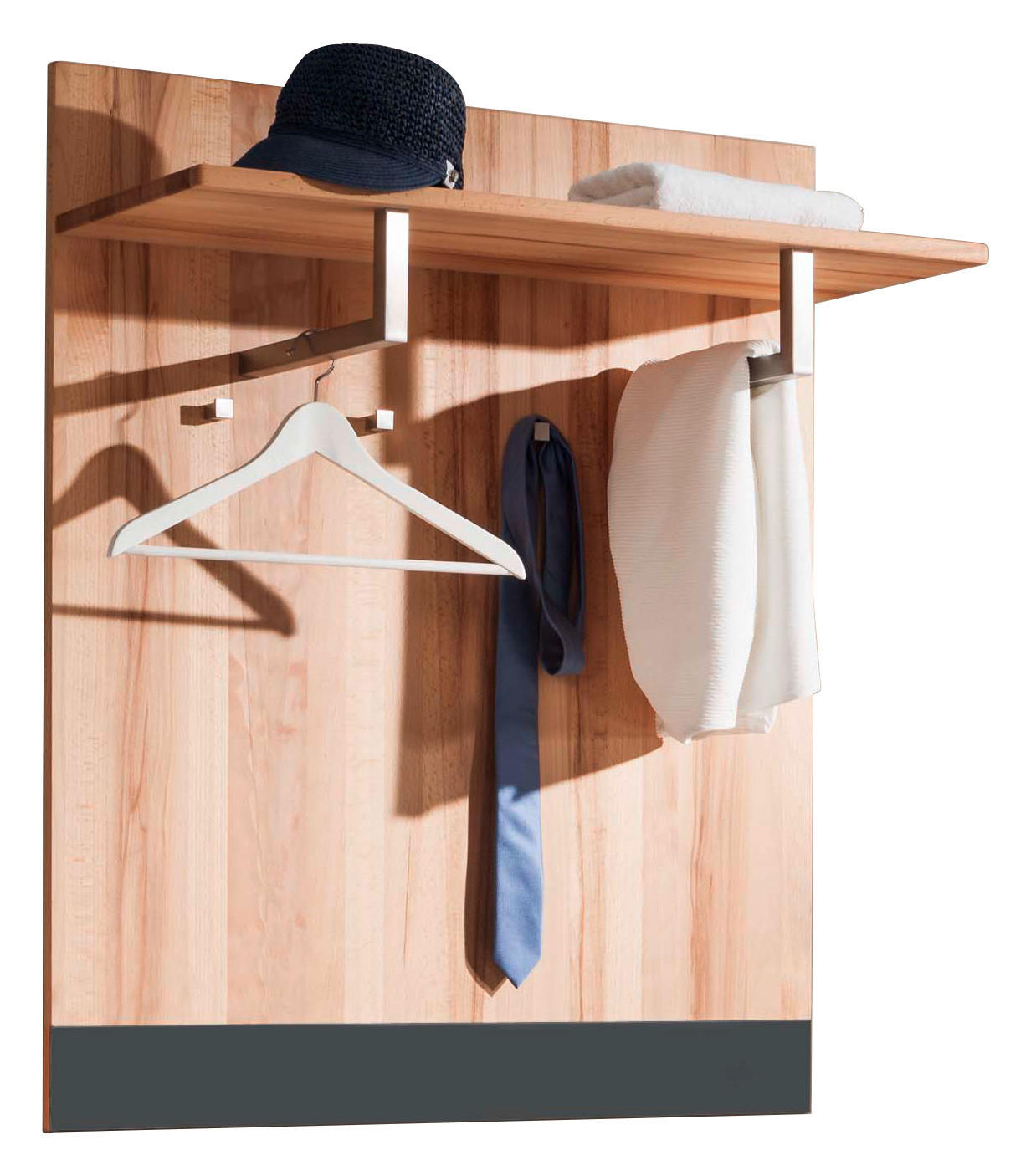 GARDEROBENPANEEL  in 88/106/33 cm  - Anthrazit/Buchefarben, MODERN, Glas/Holz (88/106/33cm) - Linea Natura