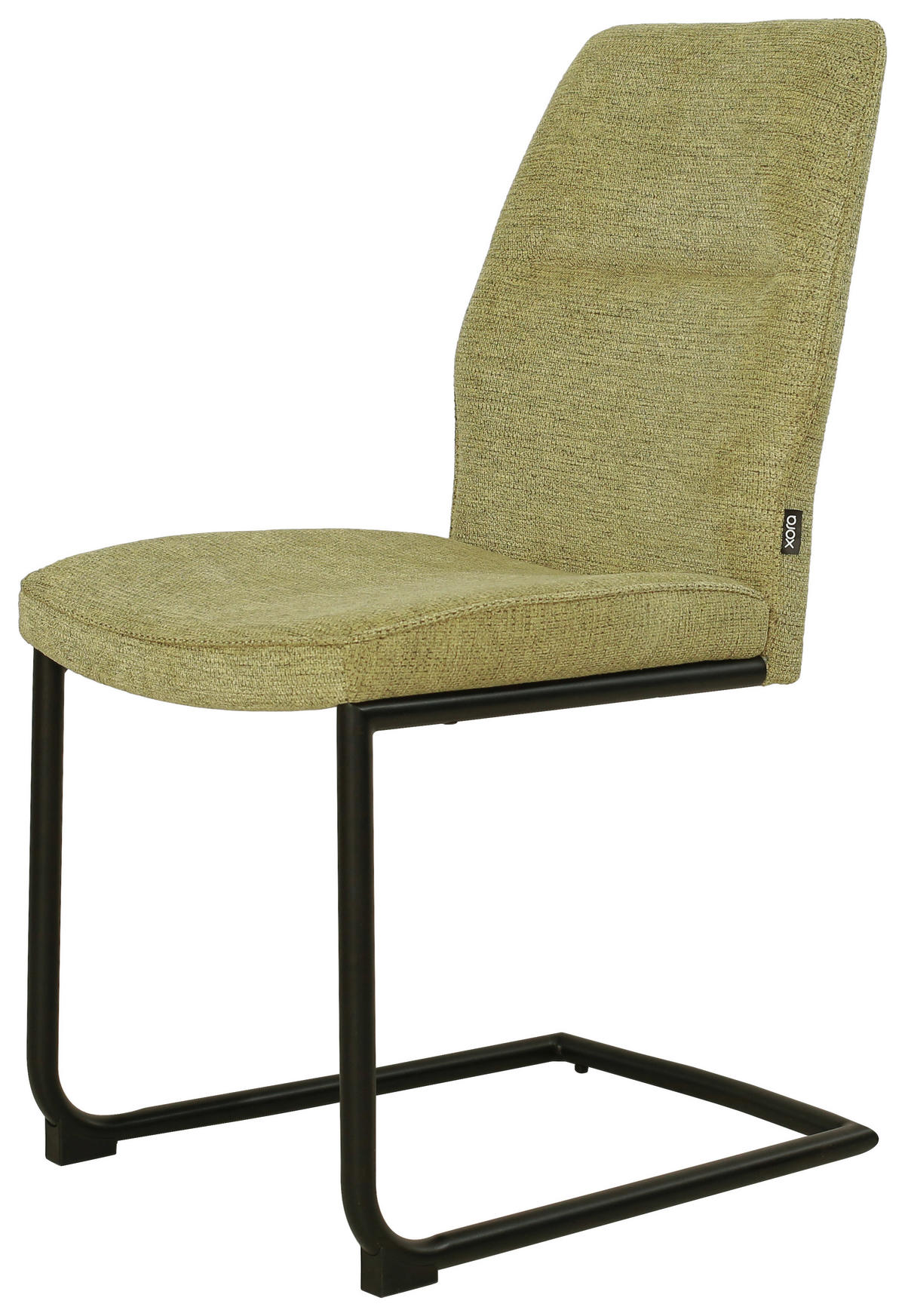 SZÁNKÓTALPAS SZÉK fém, textil zöld  - fekete/zöld, Design, textil/fém (45/91/62cm) - Xora