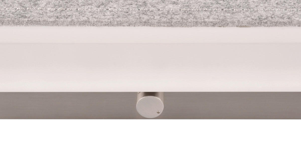 LED-WANDLEUCHTE   - Grau/Nickelfarben, KONVENTIONELL, Textil/Metall (15/30/8cm) - Cinque