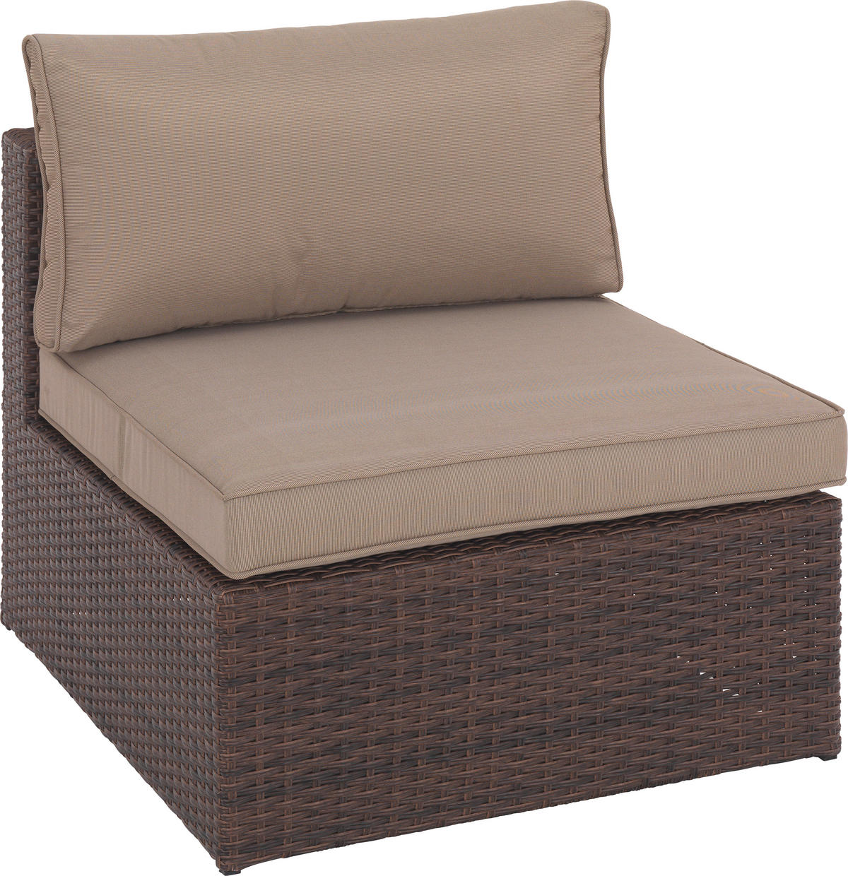 LOUNGEMITTELTEIL  - Beige/Braun, ROMANTIK / LANDHAUS, Kunststoff/Textil (72/65/84cm) - Ambia Garden