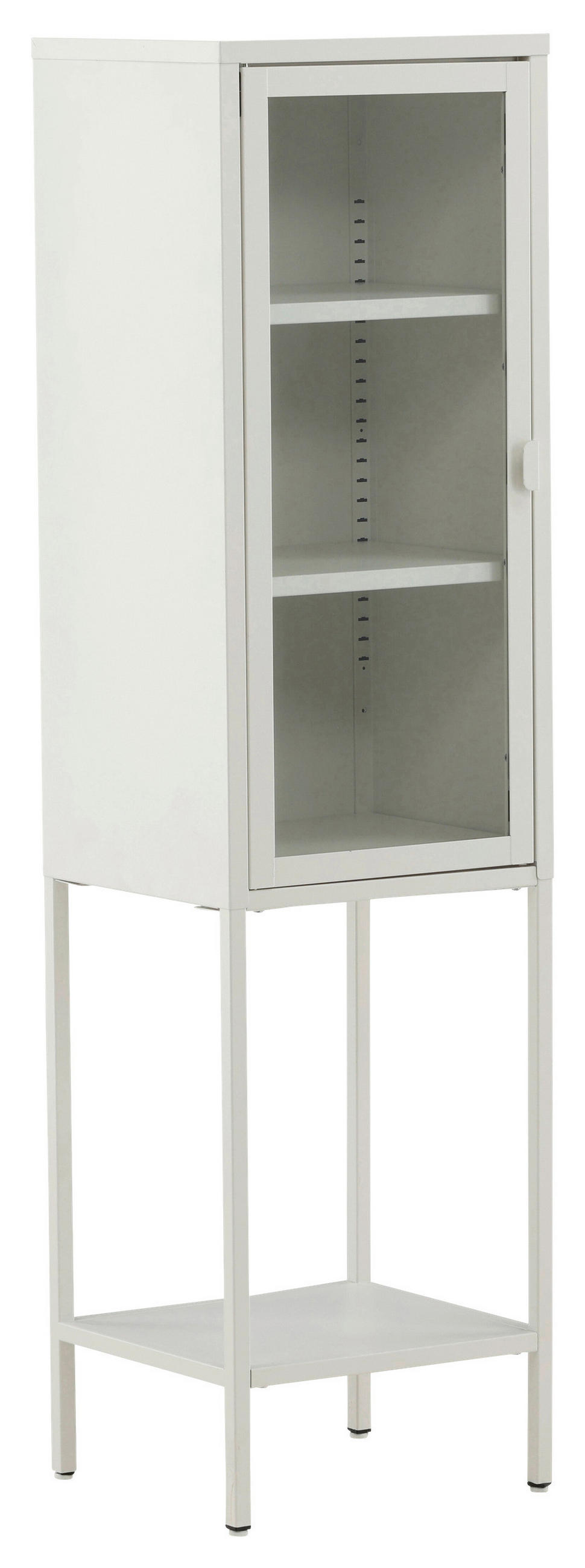 VITRINE in Weiß  - Weiß, Design, Metall (40,5/150/35cm) - Livetastic