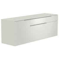 LOWBOARD 160/65/45 cm  - Weiss/Alufarben, Design, Glas/Holzwerkstoff (160/65/45cm) - Moderano