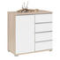 KOMMODE - Alufarben/Weiß, Design, Glas/Holzwerkstoff (80/80/40cm) - Moderano KOMMODE - Alufarben/Weiß, Design, Glas/Holzwerkstoff (80/80/40cm) - Moderano