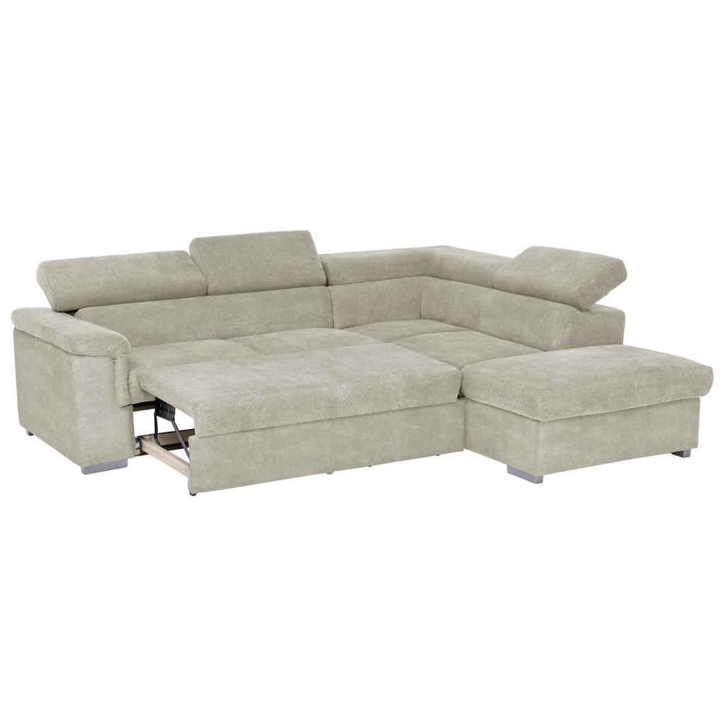 Thumbnail - Mid.you Ecksofa, Beige, Holz, Textil, Buche, 4-Sitzer, Ottomane rechts, L-Form, 252x217 cm, Wohnzimmer, Sofas & Couches,...