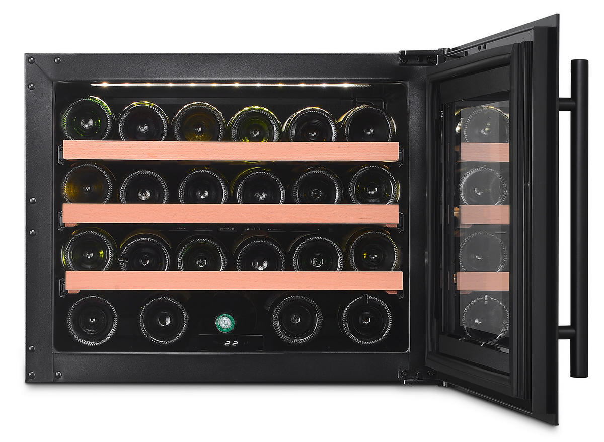 WEINKÜHLSCHRANK 7805,6845  - Schwarz, Basics, Glas/Holz (59.20/55.90/45.50cm) - Trisa Electronics