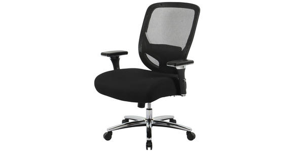 DREHSTUHL Netzbespannung Schwarz, Chromfarben  - Chromfarben/Schwarz, KONVENTIONELL, Kunststoff/Textil (74/102/111.5/73cm) - Venda