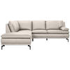 ECKSOFA Weiß Echtleder  - Schwarz/Weiß, Design, Leder (221/248cm) - MID.YOU