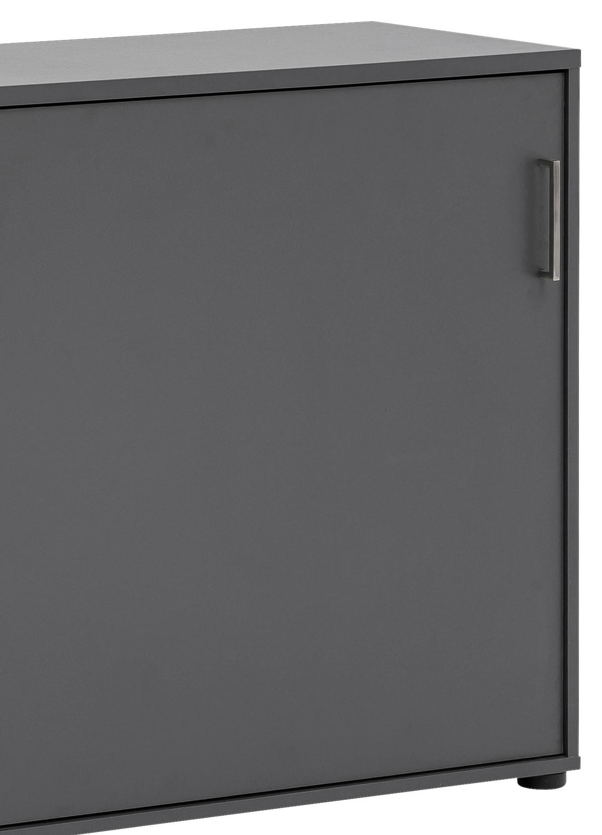 AKTENSCHRANK Anthrazit  - Anthrazit, KONVENTIONELL, Holzwerkstoff (160/84,2/41cm) - MID.YOU