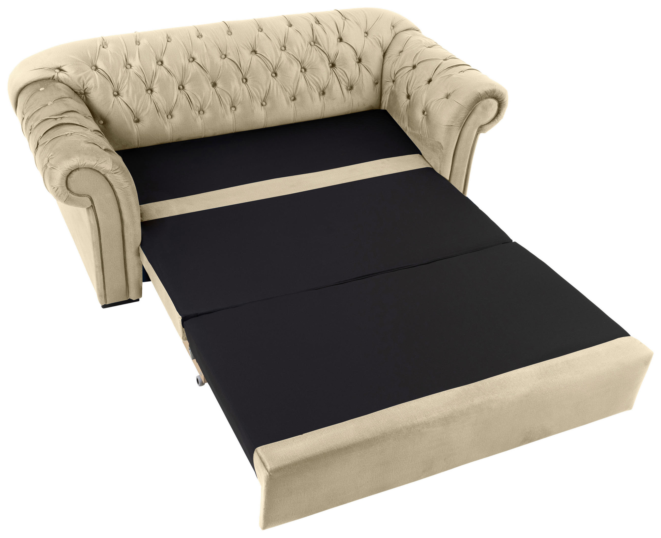 SCHLAFSOFA in Textil Beige - Beige/Schwarz, Design, Holz/Textil (213/86/99cm) - MID.YOU