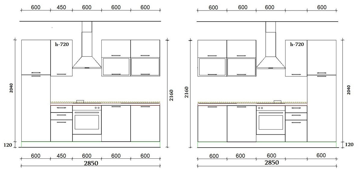 BLOK KUHINJA S APARATIMA  bijela  - bijela/boje aluminija, Basics, drvni materijal/plastika (285/216/60cm) - Xora
