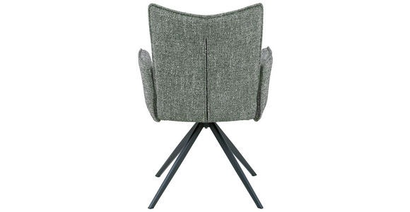 ARMLEHNSTUHL , Sitzfläche 360° drehbar , Webstoff  - Schwarz/Grün, Design, Textil/Metall (60/89/66cm) - Carryhome