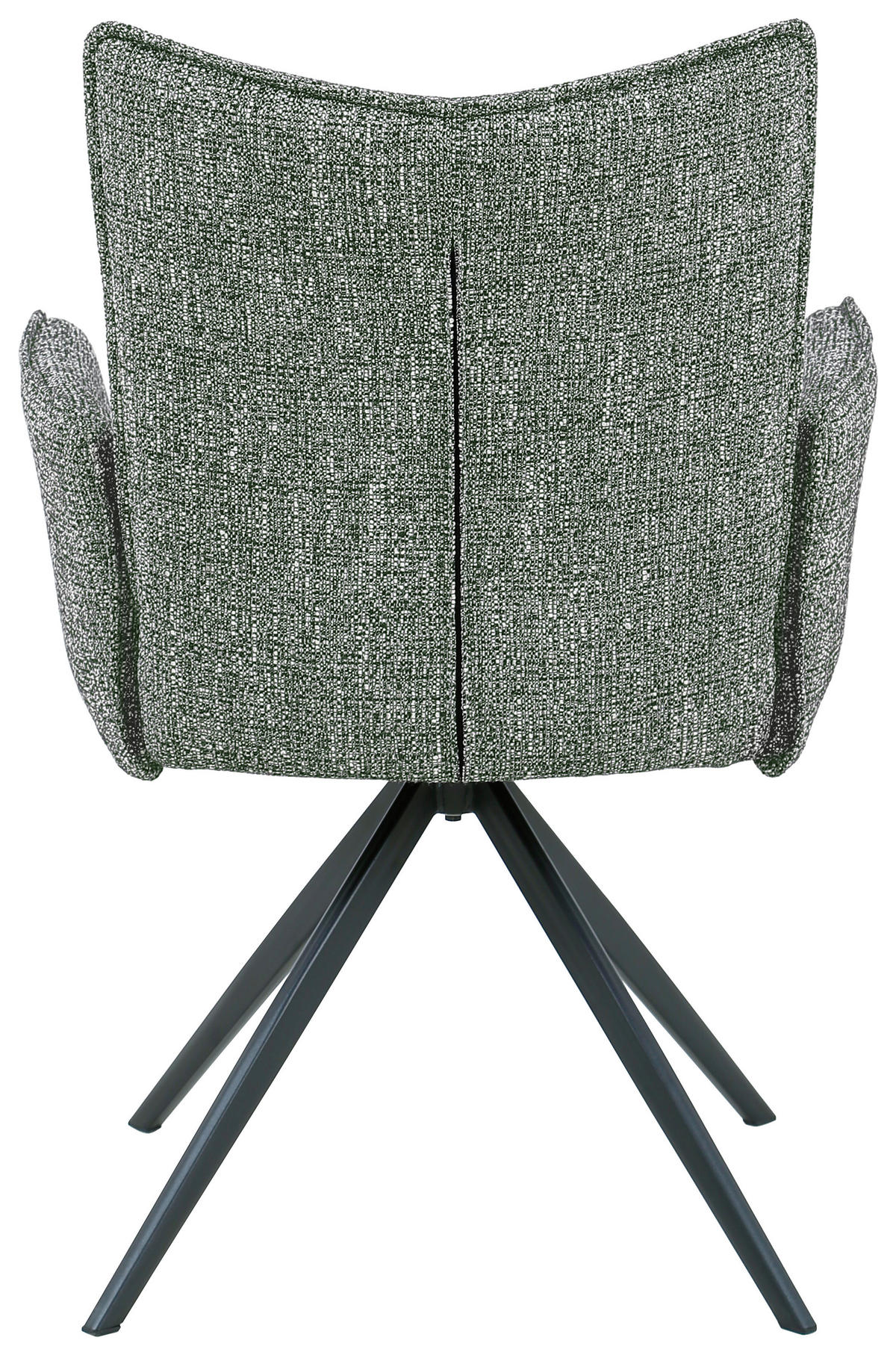 ARMLEHNSTUHL Eisen Webstoff  - Schwarz/Grün, Design, Textil/Metall (60/89/66cm) - Carryhome