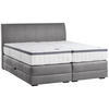 BOXSPRINGBETT 200/200 cm  in Grau  - Wengefarben/Grau, KONVENTIONELL, Holz/Textil (200/200cm) - Novel