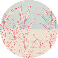 FOTOTAPETE - Blau/Rot, Trend (125cm)