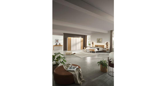 BETTANLAGE 180/200 cm  in Perlmutt, Wildeiche  - Wildeiche/Perlmutt, Design, Holz/Holzwerkstoff (180/200cm) - Valnatura