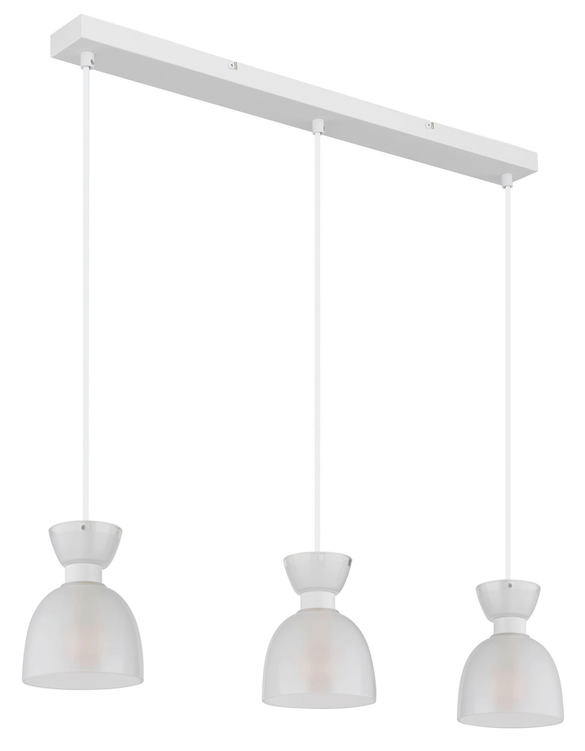 VISEČA SVETILKA  MASSEY   65/13/120 cm         E14 - bela, Design, kovina/umetna masa (65/13/120cm) - Globo