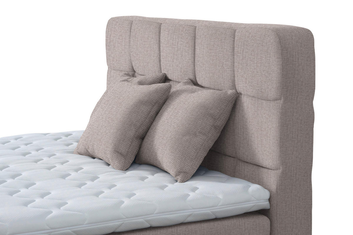 BOXSPRINGBETT 120/200 cm  in Beige  - Beige/Schwarz, Konventionell, Kunststoff/Textil (120/200cm) - Moderano