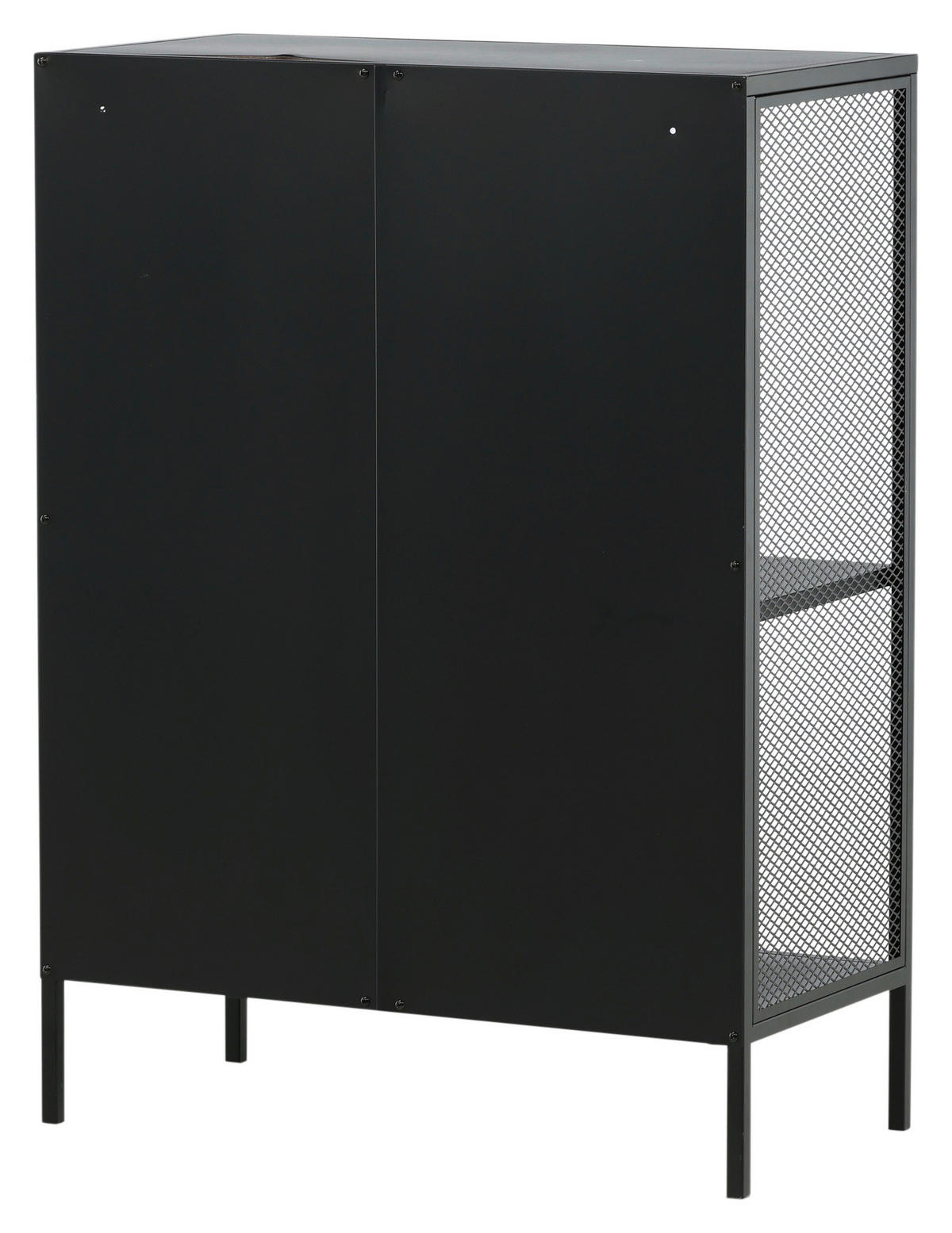 BÜCHERWAND Schwarz  - Schwarz, Design, Metall (80/110/40cm) - Livetastic