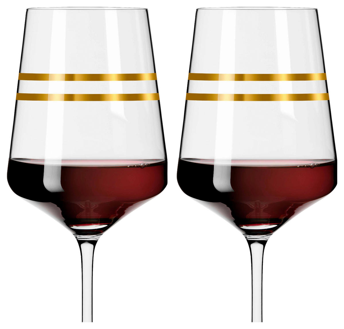ROTWEINGLAS Celebration Deluxe 540 ml 2-teilig  - Goldfarben, Trend, Glas (0,54cm) - Ritzenhoff