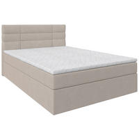 BOXBETT 140/200 cm  Creme  - Creme/Schwarz, Konventionell, Holz/Kunststoff (140/200cm) - Carryhome