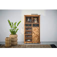 KOMMODE  in 75/127/32 cm  - Hellbraun/Messingfarben, LIFESTYLE, Glas/Holz (75/127/32cm) - Landscape