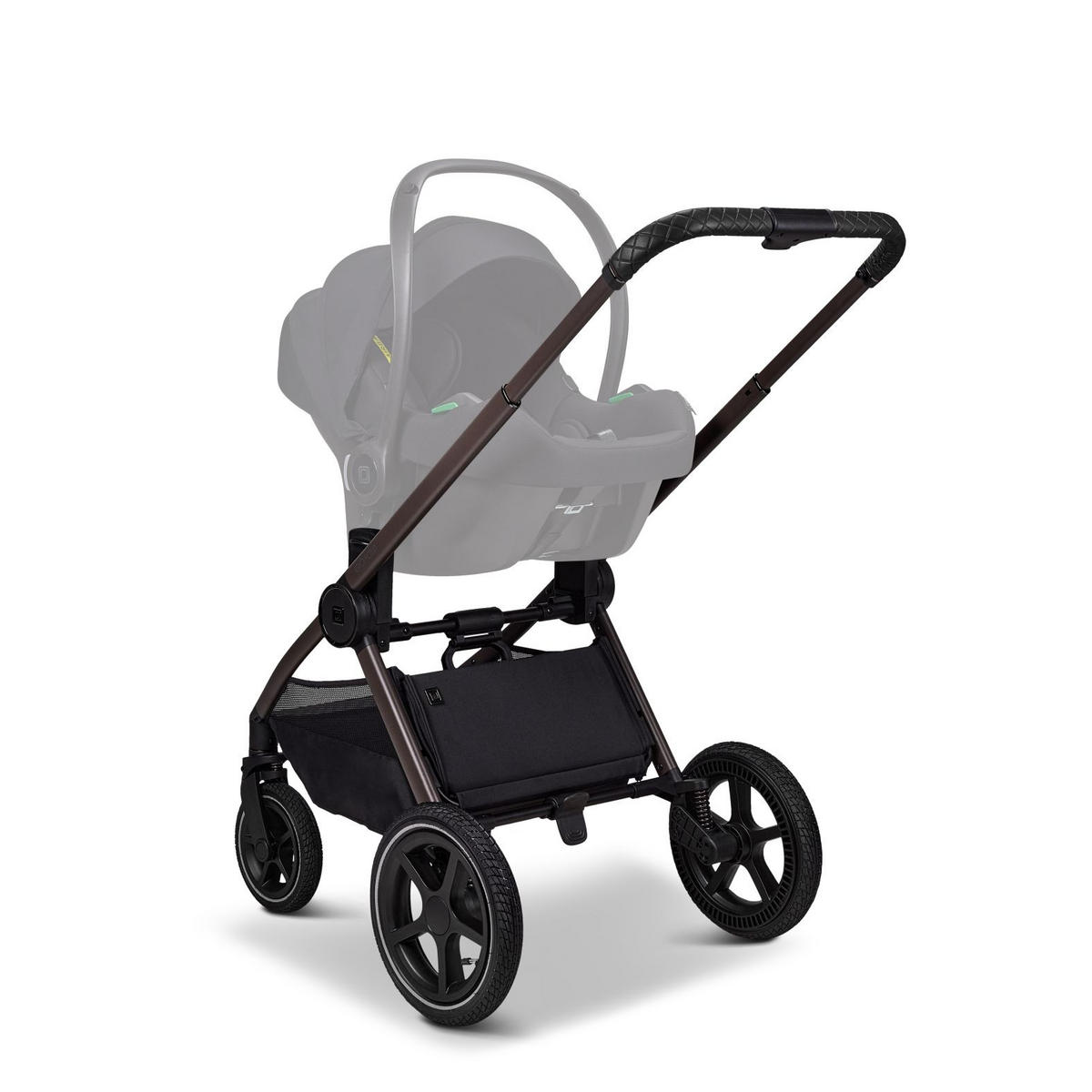 KINDERWAGENSET  GIO FOLD SET AIR  greige  - Greige/Schwarz, Basics, Textil (120/58/92cm) - Moon Edition
