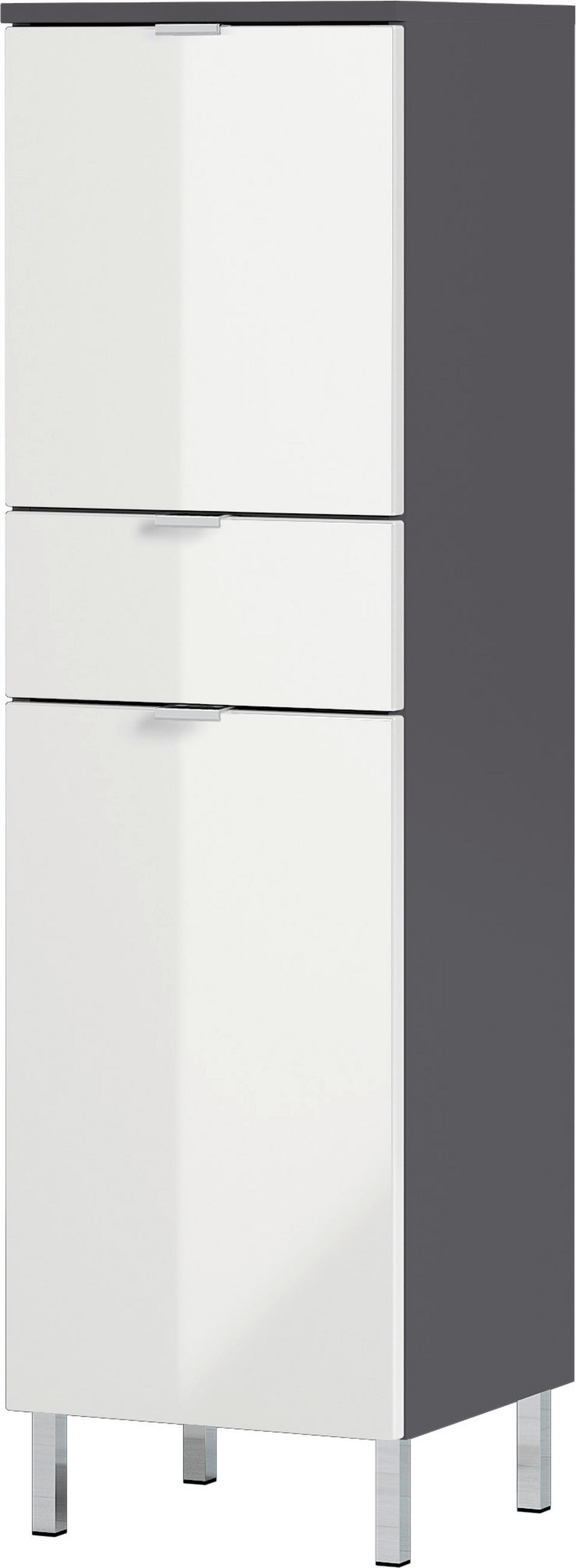 UNTERSCHRANK 34/120/34 cm   - Chromfarben/Graphitfarben, KONVENTIONELL, Holzwerkstoff/Metall (34/120/34cm) - Germania