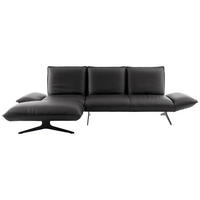 ECKSOFA Echtleder Anthrazit  - Anthrazit/Schwarz, Design, Leder/Metall (167/275cm) - Koinor