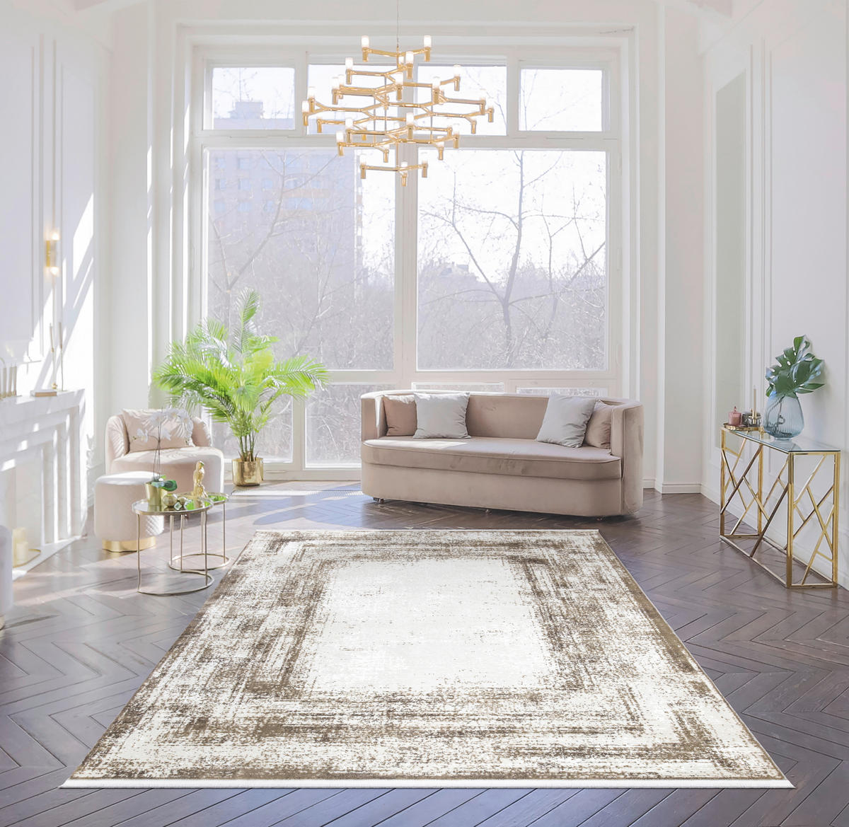 VINTAGE-TEPPICH 160/230 cm Lotus Beige  - Beige, KONVENTIONELL, Textil (160/230cm) - Novel