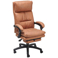 CHEFSESSEL  in Mikrofaser Braun  - Schwarz/Braun, LIFESTYLE, Holz/Kunststoff (66/114 - 122/71,5cm) - MID.YOU