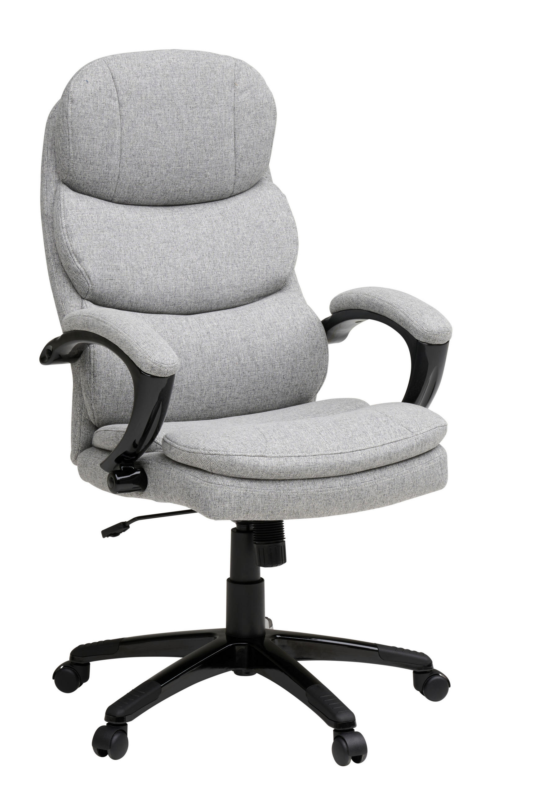 CHEFSESSEL  in Webstoff Grau, Schwarz  - Schwarz/Grau, MODERN, Kunststoff/Textil (70/115-123/77cm) - MID.YOU