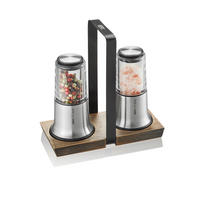 SALZ- UND PFEFFERMÜHLE X-PLOSION  - Edelstahlfarben/Transparent, Design, Keramik/Holz (14/6,8/14cm) - Gefu