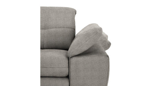 ECKSOFA  in Webstoff Grau  180/265 cm  - Schwarz/Grau, Design, Textil/Metall (180/265cm) - Carryhome