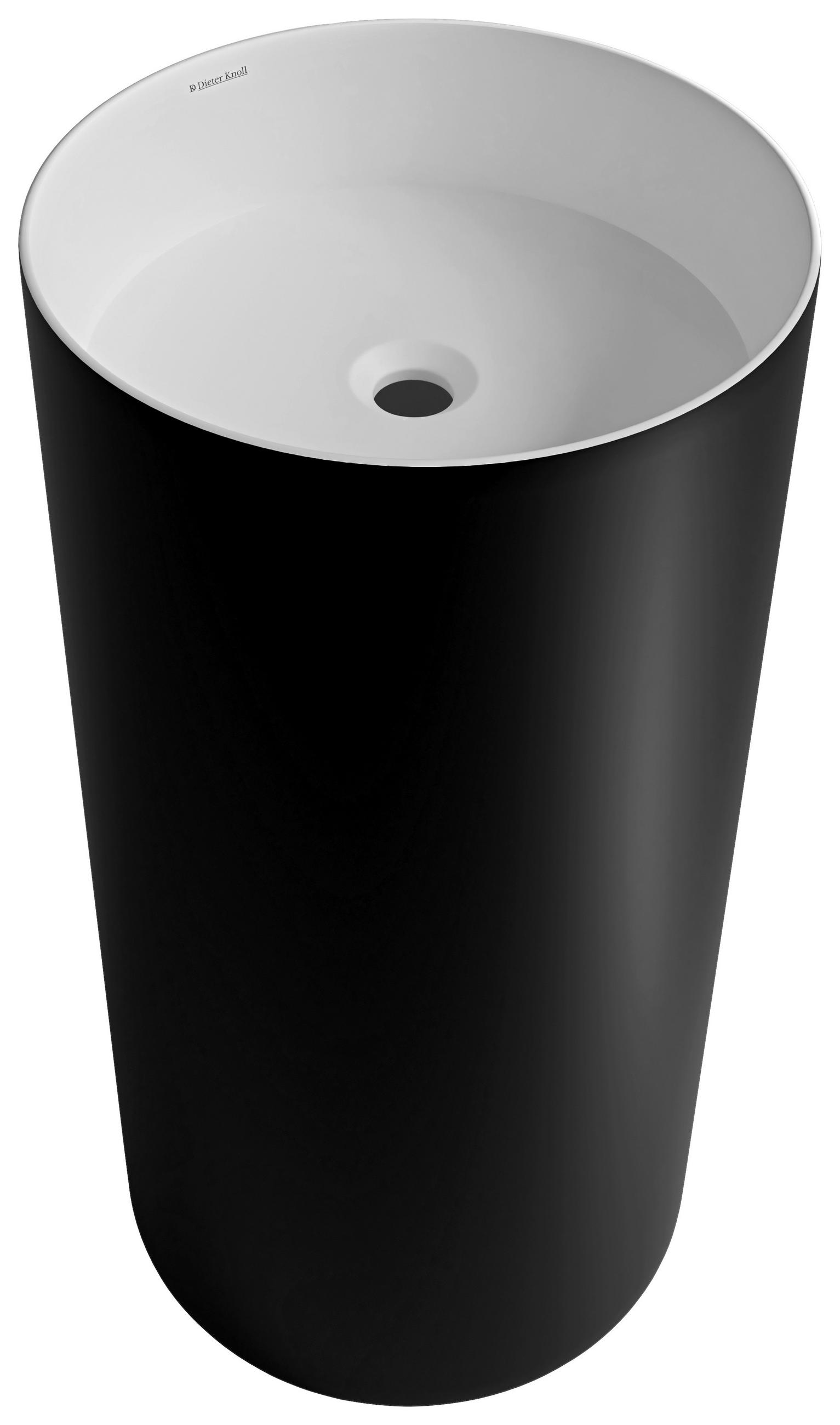 WASCHBECKEN 43,7/86,5/43,7 cm  - Schwarz/Weiß, Basics, Stein (43,7/86,5/43,7cm) - Dieter Knoll
