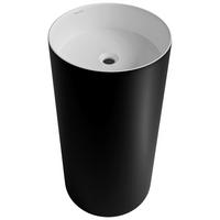 WASCHBECKEN 43,7/86,5/43,7 cm  - Schwarz/Weiß, Basics, Stein (43,7/86,5/43,7cm) - Dieter Knoll