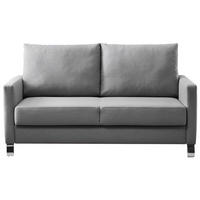 SCHLAFSOFA Flexa in Flachgewebe Hellgrau  - Chromfarben/Hellgrau, Design, Textil/Metall (140/90/95cm) - Bali