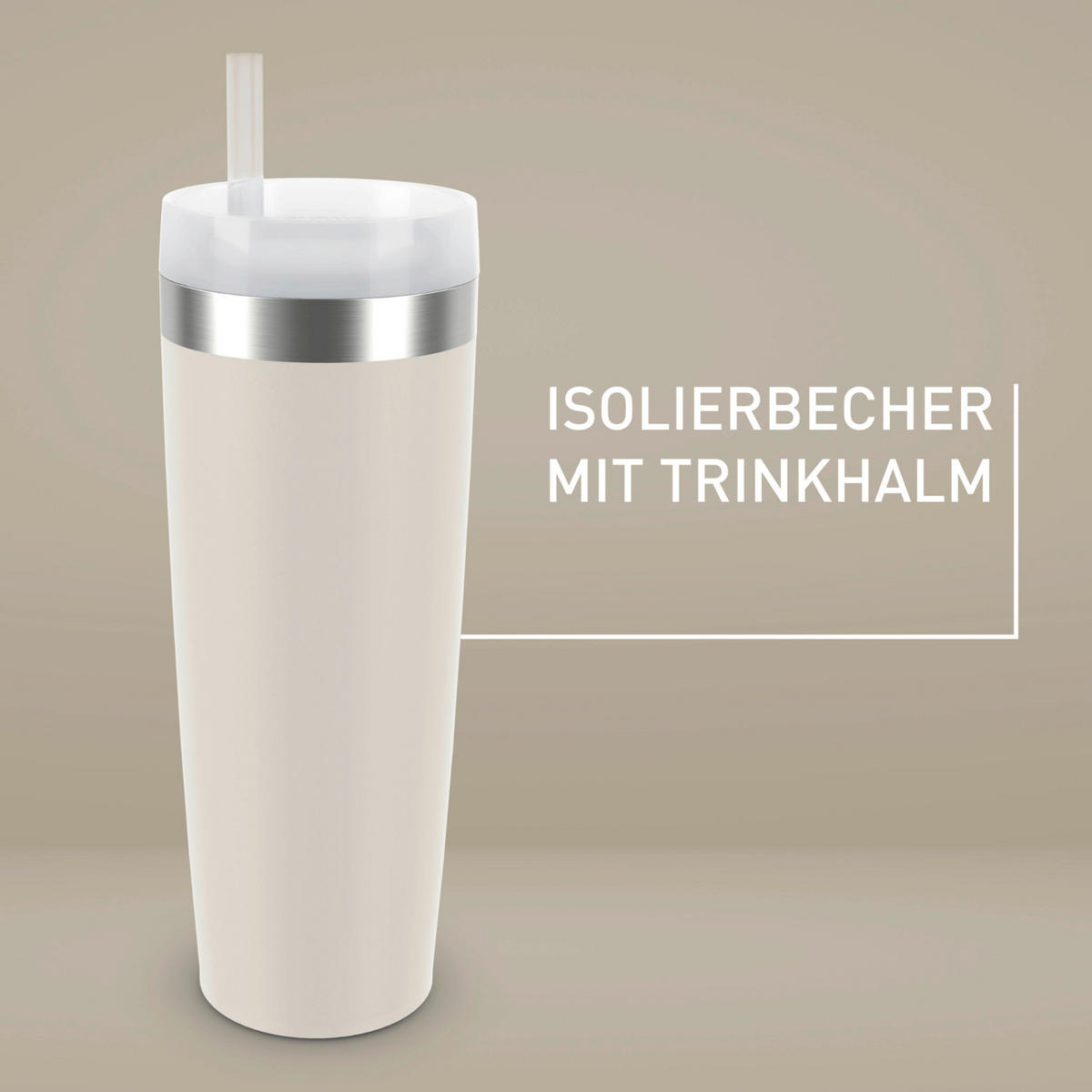 THERMOBECHER Cool 0,5L L  - Hellgrau, Basics, Metall (8/8/25,47cm) - Emsa
